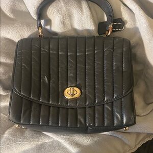 Coach Black Quilted Shoulder Bag